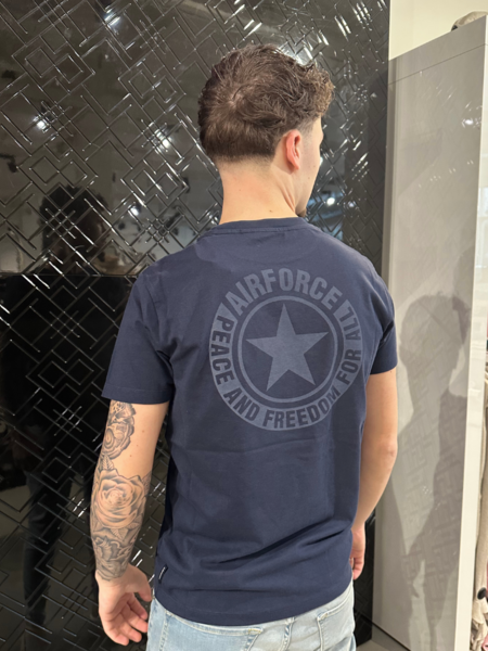 Airforce Airforce Wording Logo T-Shirt - Indigo Blue