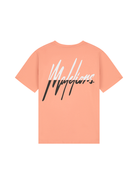 Malelions Women Kiki T-Shirt - Coral/Black