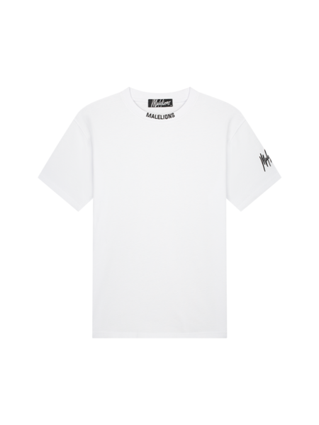 Malelions Collar T-Shirt - White