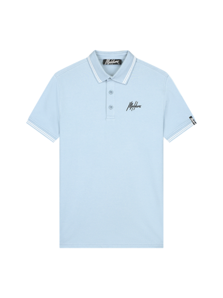 Malelions Malelions Signature Polo - Light Blue/White