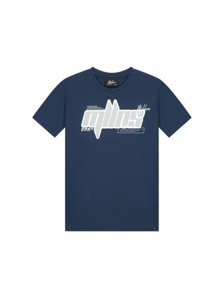 Malelions Kids Font T-Shirt - Navy/Mint