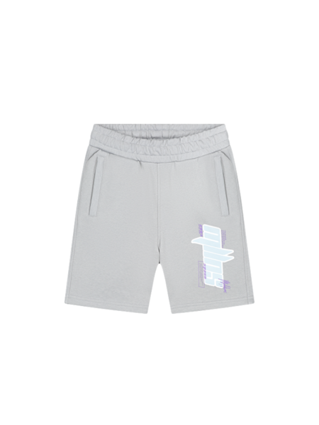 Malelions Malelions Kids Font Shorts - Grey/Light Blue