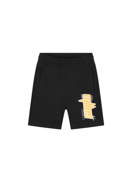 Malelions Kids Font Shorts - Black/Orange