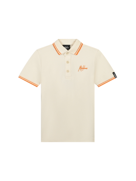 Malelions Malelions Kids Signature Polo - Beige/Orange