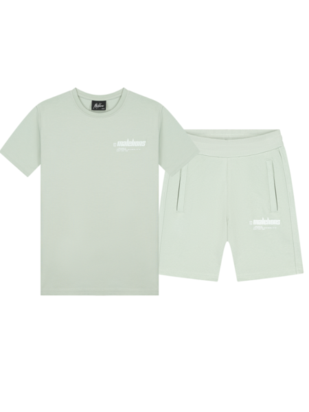 Malelions Kids Sport Worldwide Shorts Combi-set - Aqua Grey/Mint