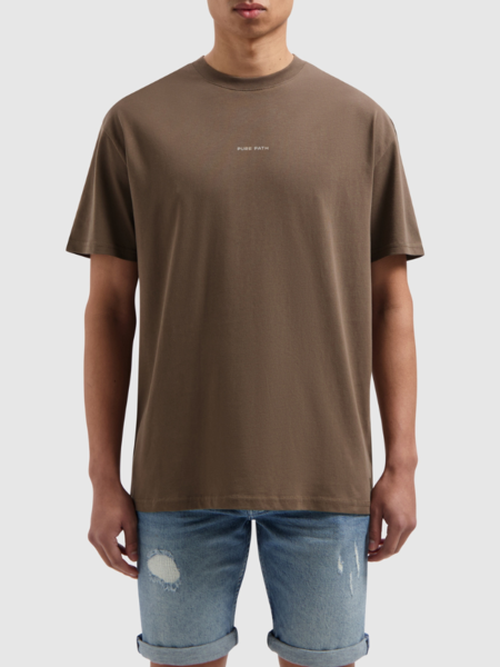 Pure Path Pure Path Oversized T-shirt - Brown