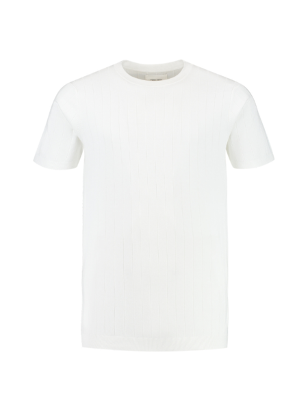 Pure Path Pure Path Striped Knitwear T-Shirt - off white