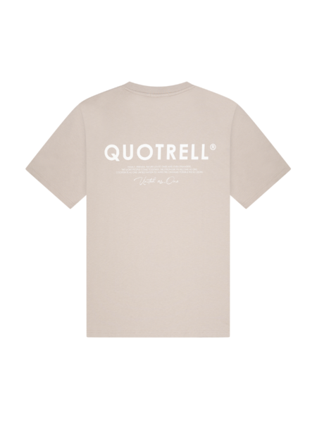 Quotrell Quotrell Jaipur T-Shirt - Taupe/Off White