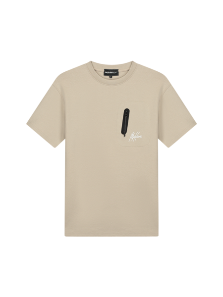 Malelions Sport Counter Oversized T-Shirt - Taupe