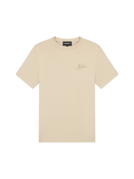 Malelions Malelions Sport React Tape T-Shirt - Beige/Dark Beige