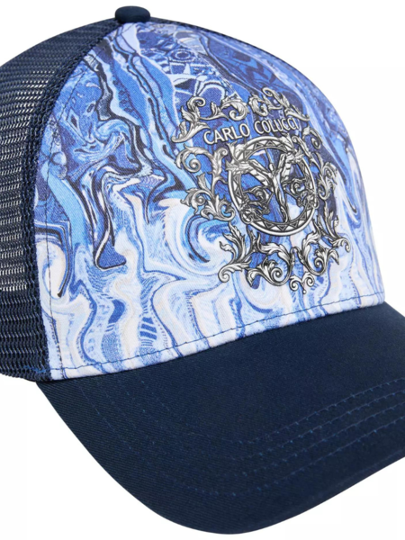 Carlo Colucci Carlo Colucci  Allover Print Truckercap - Navy