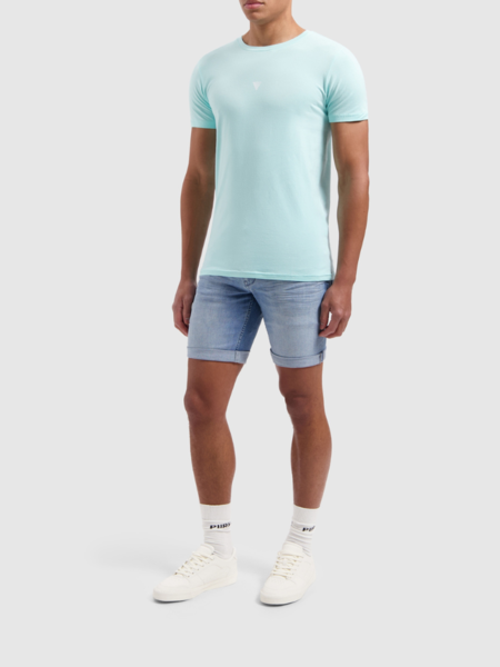 Pure Path Pure Path The Steve Skinny Fit Shorts - Denim Light Blue