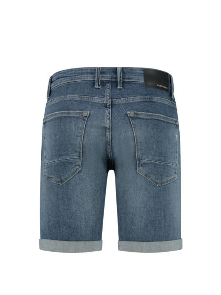 Pure Path Pure Path The Steve Skinny Fit Shorts - Denim Dark Blue