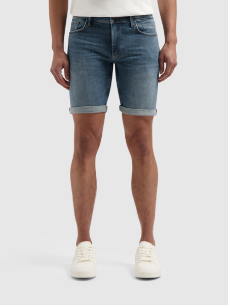 Pure Path Pure Path The Steve Skinny Fit Shorts - Denim Dark Blue