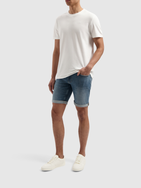 Pure Path Pure Path The Steve Skinny Fit Shorts - Denim Dark Blue