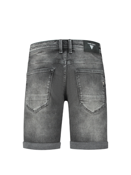 Pure Path Pure Path The Steve Skinny Fit Shorts - Denim Dark Grey