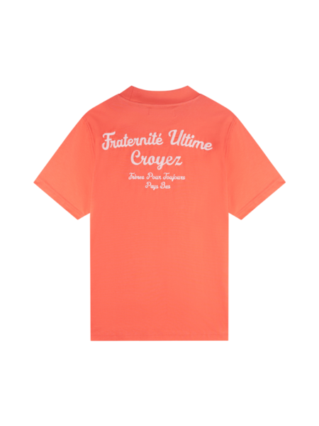 Croyez Women Fraternité T-Shirt - Coral/White