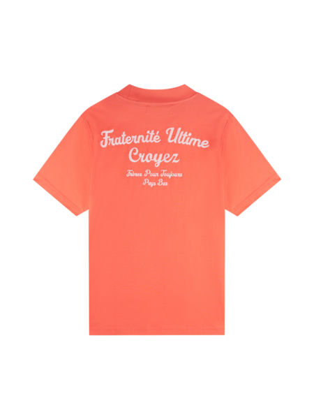 Croyez Fraternité T-Shirt - Coral/White