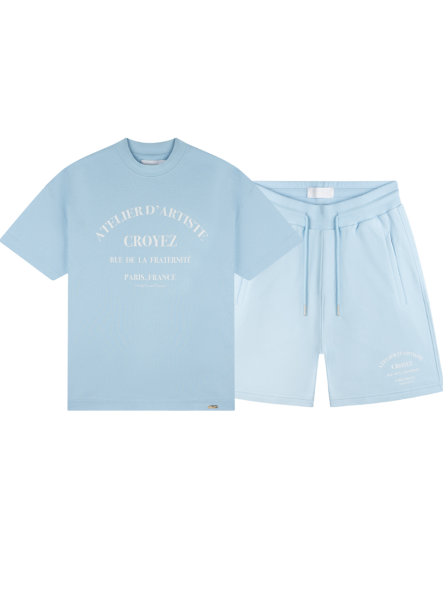 Croyez Croyez Atelier Combi-set - Light Blue/White