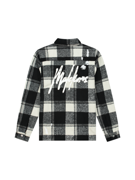 Malelions Malelions Flannel Overshirt - Black/White