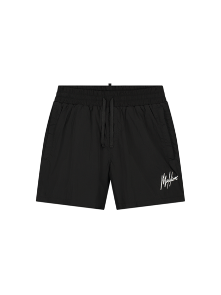 Malelions Crinkle Swim Shorts - Black