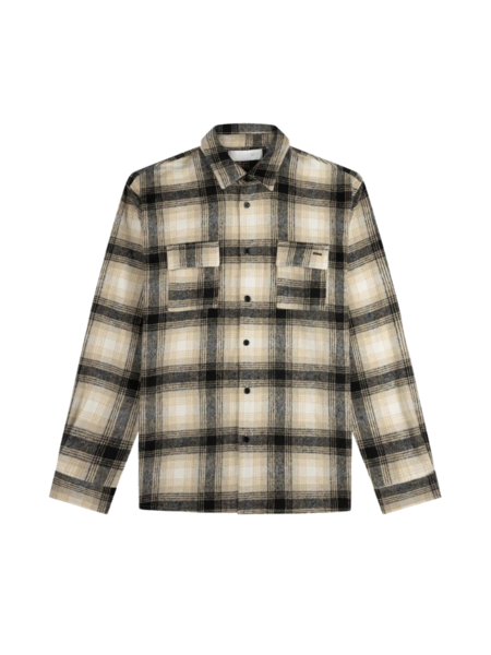 Croyez Croyez Midweight Flannel Overshirt - Light Brown