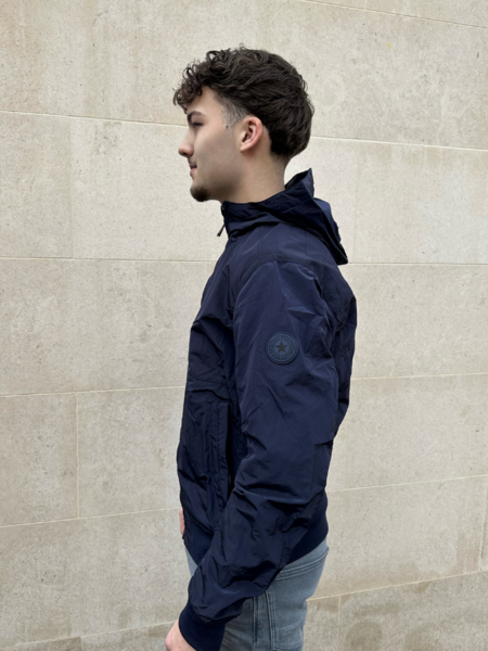 Airforce Airforce Waxed Crincle Jacket - Indigo Blue