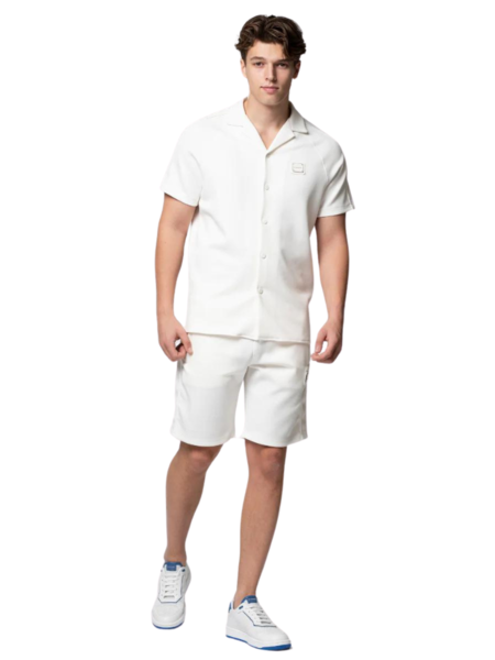 My Brand MB Essential Pique Short Combi-set - White