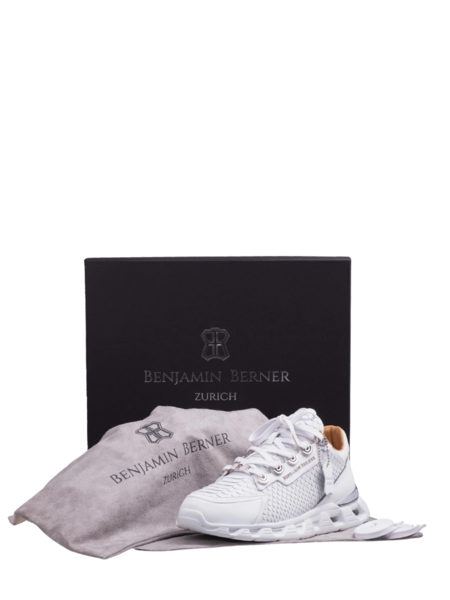 Benjamin Berner Benjamin Berner Razor High-Tech Python Cutt Matt Nappa Sneaker - White