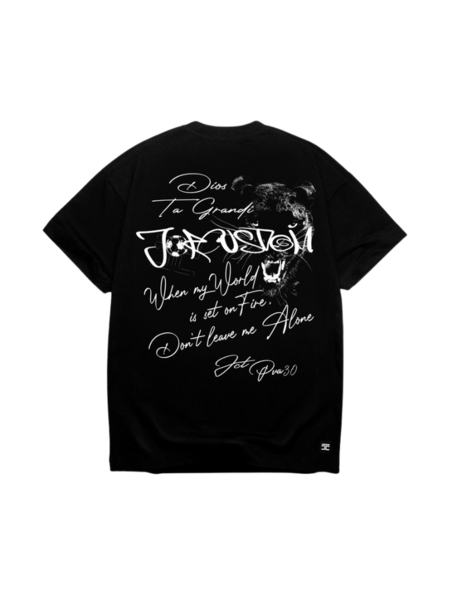 JorCustom Panther Loose Fit T-Shirt - Black