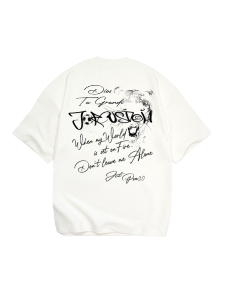 JorCustom Panther Oversized T-Shirt - White