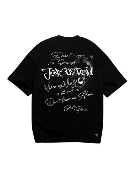 JorCustom Panther Oversized T-Shirt - Black