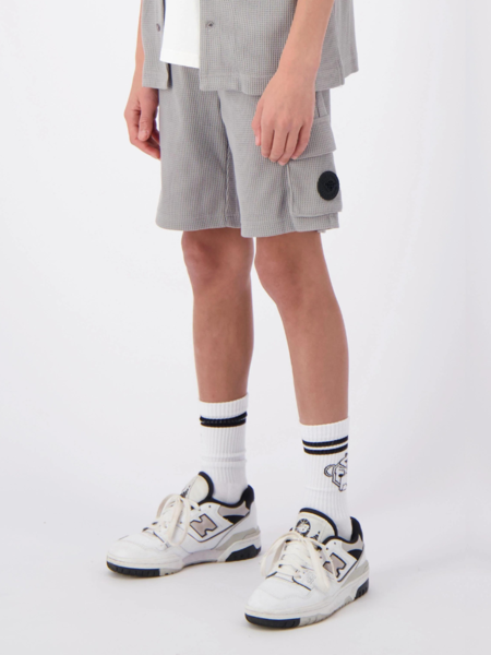 Black Bananas Kids JR. Waffle Shorts - Grey