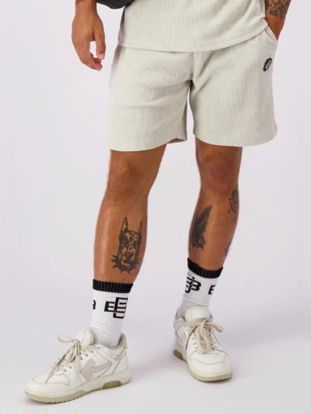 Black Bananas Black Bananas Monogram Waffle Shorts - Grey