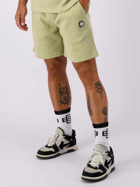 Black Bananas Black Bananas Monogram Waffle Shorts - Green