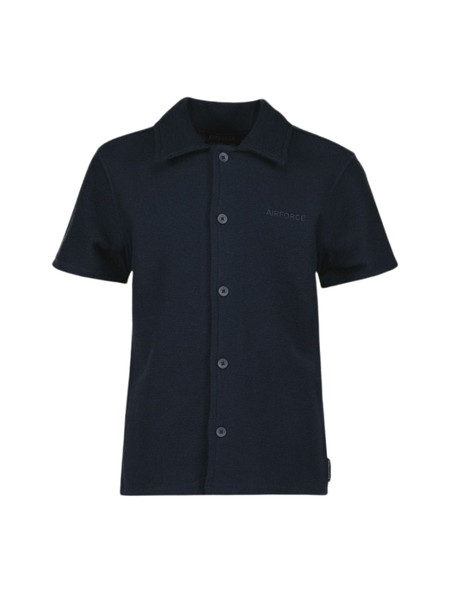 Airforce Woven Short Sleeve Shirt - Dark Navy Blue