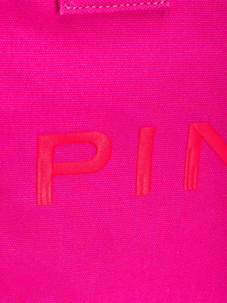 Pinko Pinko Beach Shopper Canvas - Barbietola/Antique Gold