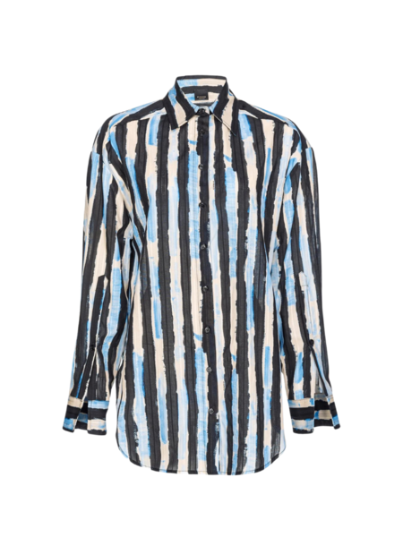 Pinko Eden Shirt - Black/Butter/Light Blue