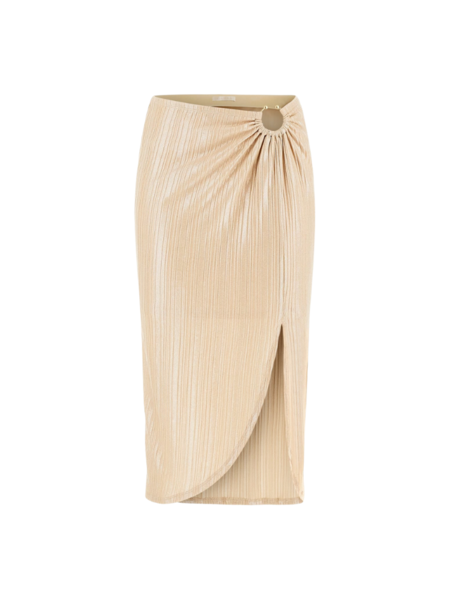 Guess Guess Cristina Midi Skirt - Safari Tan Foil