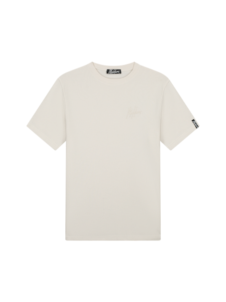 Malelions Signature Waffle T-Shirt - Off White