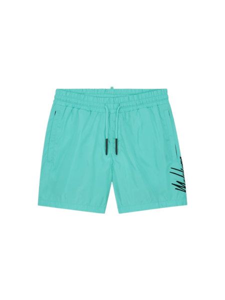 Malelions Split Swim Shorts - Turquoise/Black