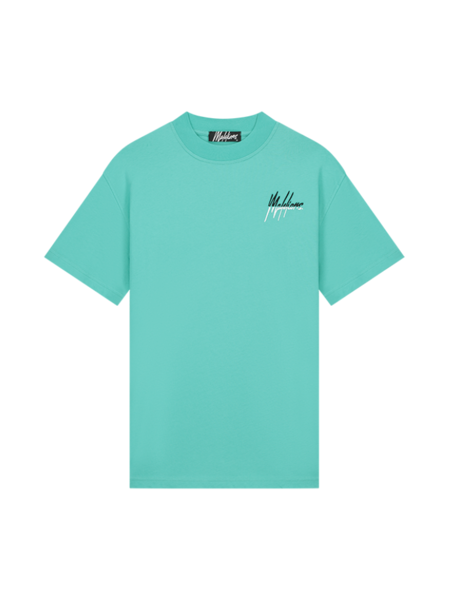 Malelions Malelions Split T-Shirt - Turquoise/Black