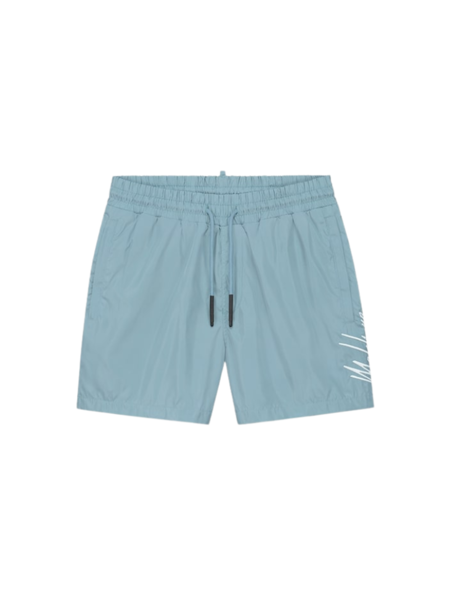 Malelions Malelions Split Swimshort - Light Blue/Off White