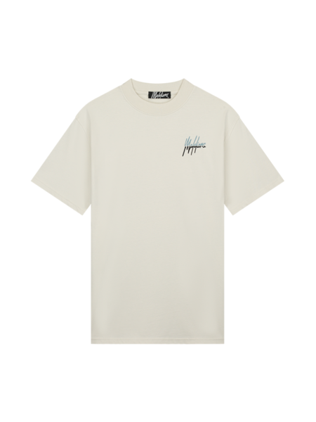 Malelions Malelions Split T-Shirt - Off White/Light Blue