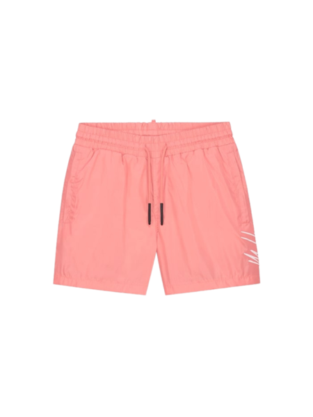 Malelions Split Swim Shorts - Light Coral/Sand