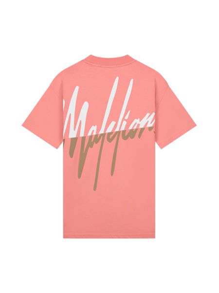 Malelions Malelions Split T-Shirt - Light Coral/Sand