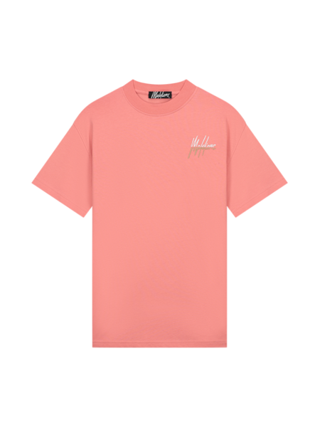 Malelions Malelions Split T-Shirt - Light Coral/Sand