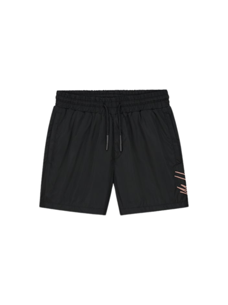 Malelions Split Swim Shorts - Black/Mauve