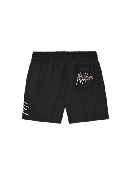 Malelions Malelions Split Swimshort - Black/Mauve