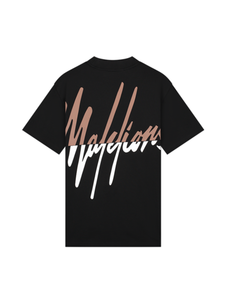 Malelions Split T-Shirt - Black/Mauve